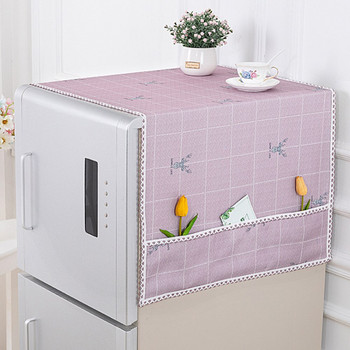 Πολυεστερικό κάλυμμα με προστασία από τη σκόνη Τσέπη ψυγείου Ύφασμα σκόνης πολλαπλών χρήσεων Κάλυμμα πλυντηρίου ρούχων οικιακής χρήσης οικιακή αποθήκευση στο σπίτι