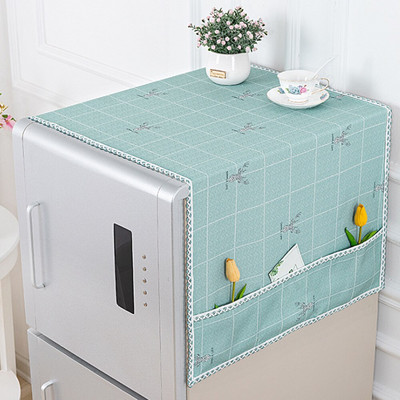 Polyesterový prachotesný kryt na chladničku, vrecko na chladničku, viacúčelová handrička na prach, domáci textil, kryt na práčku, úložný priestor pre domácnosť