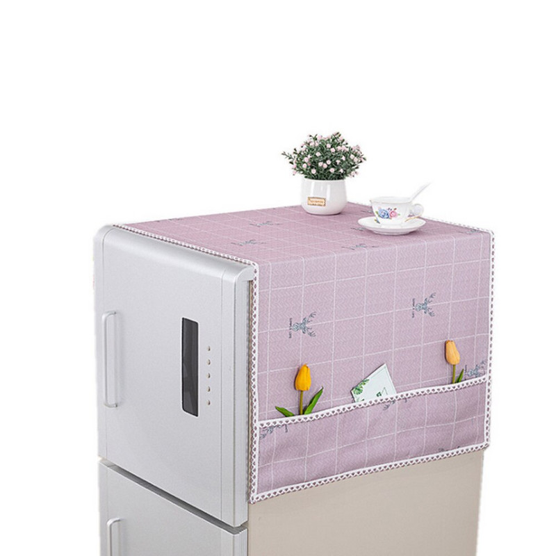 Polyesterový prachotesný kryt na chladničku, vrecko na chladničku, viacúčelová handrička na prach, domáci textil, kryt na práčku, úložný priestor pre domácnosť