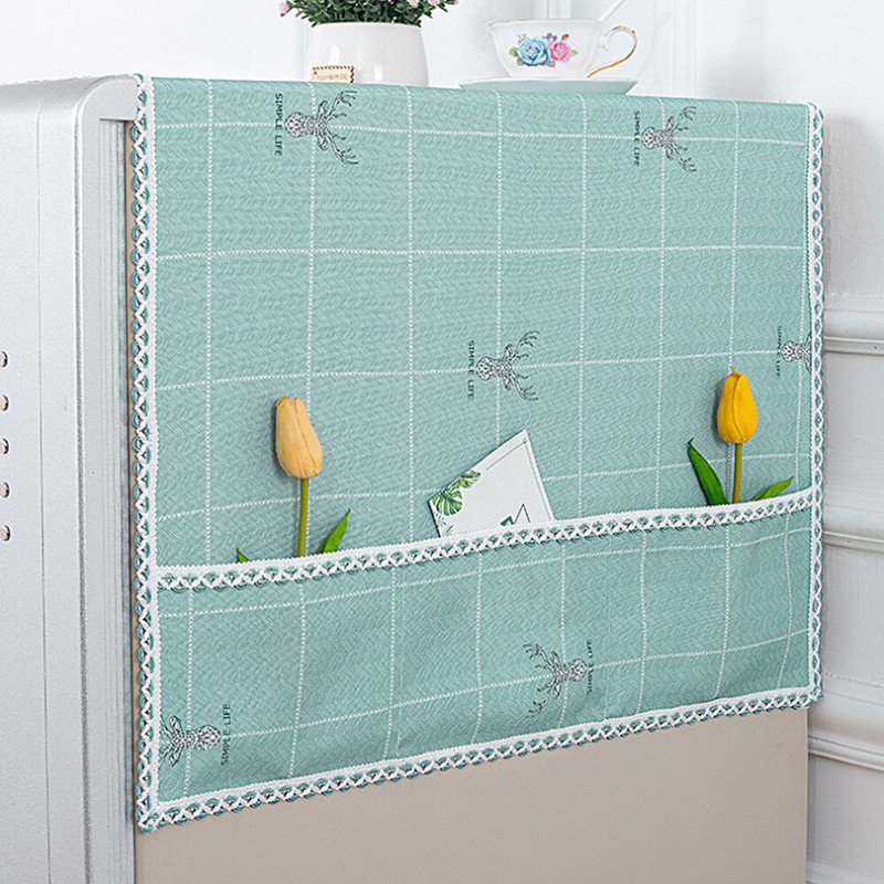 Polyesterový prachotesný kryt na chladničku, vrecko na chladničku, viacúčelová handrička na prach, domáci textil, kryt na práčku, úložný priestor pre domácnosť