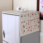 Многофункционален домашен хладилник от памук и лен Прахозащитно покритие Калъф за кърпа Защитен капак за хладилник Кухненски консумативи