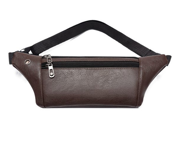 Casual ανδρική τσάντα μέσης από οικολογικό δέρμα