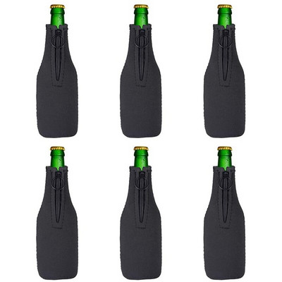 Neoprénový obal na chladič piva, izolačný obal so zipsom na fľaše s objemom 12 oz/330 ml, párty