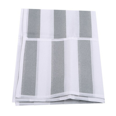 Sivý pruhovaný horný kryt pre domáce spotrebiče, látkový multifunkčný kryt proti prachu, úložný vak, závesný vak