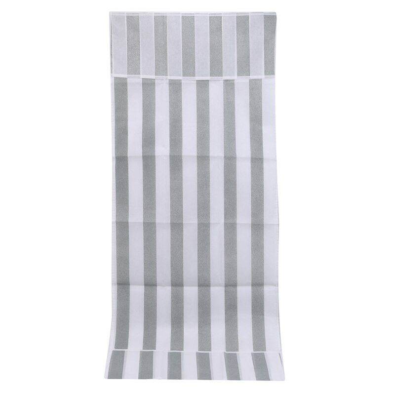 Sivý pruhovaný horný kryt pre domáce spotrebiče, látkový multifunkčný kryt proti prachu, úložný vak, závesný vak