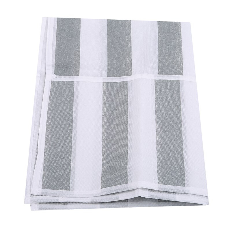 Sivý pruhovaný horný kryt pre domáce spotrebiče, látkový multifunkčný kryt proti prachu, úložný vak, závesný vak