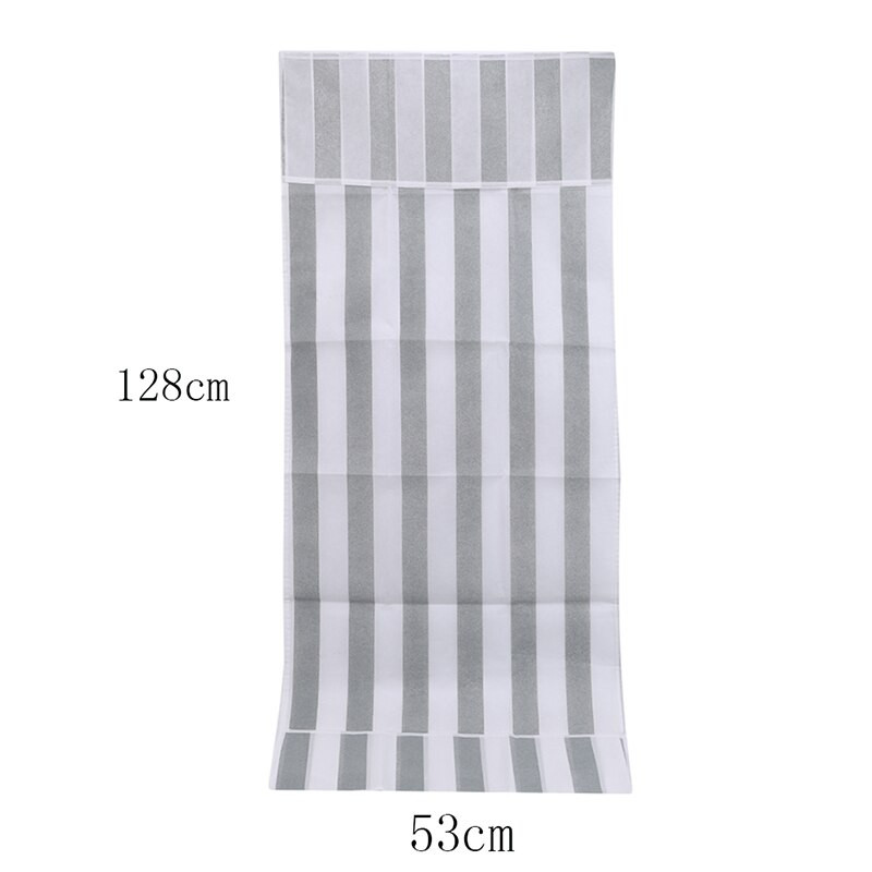 Sivý pruhovaný horný kryt pre domáce spotrebiče, látkový multifunkčný kryt proti prachu, úložný vak, závesný vak