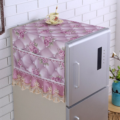 1 бр. плосък памучен плат, процес на печат, бродирана дантела, прахоуловител, капак за хладилник, селски вятър