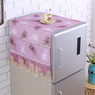 1 бр. плосък памучен плат, процес на печат, бродирана дантела, прахоуловител, капак за хладилник, селски вятър