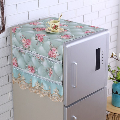 1 бр. плосък памучен плат, процес на печат, бродирана дантела, прахоуловител, капак за хладилник, селски вятър