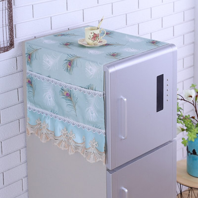 1 бр. плосък памучен плат, процес на печат, бродирана дантела, прахоуловител, капак за хладилник, селски вятър