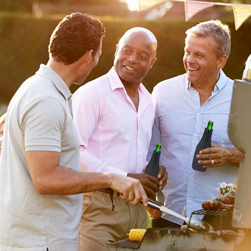 Neoprénový obal na chladič piva, izolačný obal so zipsom na fľaše s objemom 12 oz/330 ml, párty