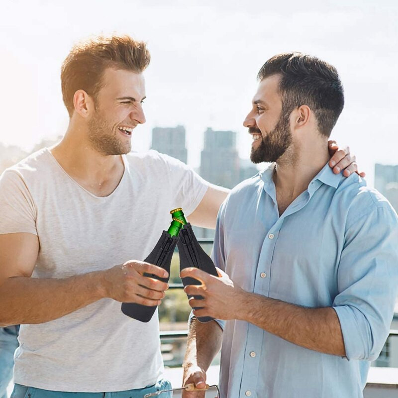 Neoprénový obal na chladič piva, izolačný obal so zipsom na fľaše s objemom 12 oz/330 ml, párty
