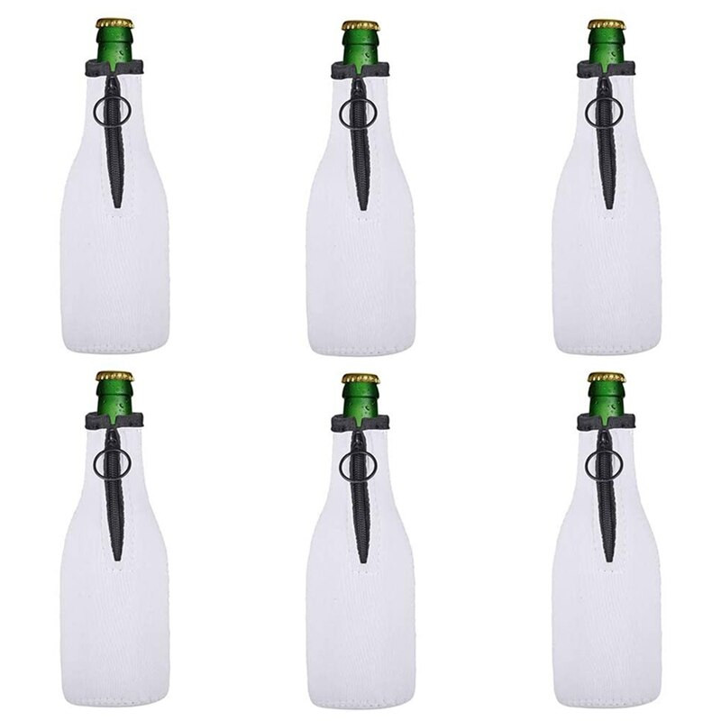 Neoprénový obal na chladič piva, izolačný obal so zipsom na fľaše s objemom 12 oz/330 ml, párty