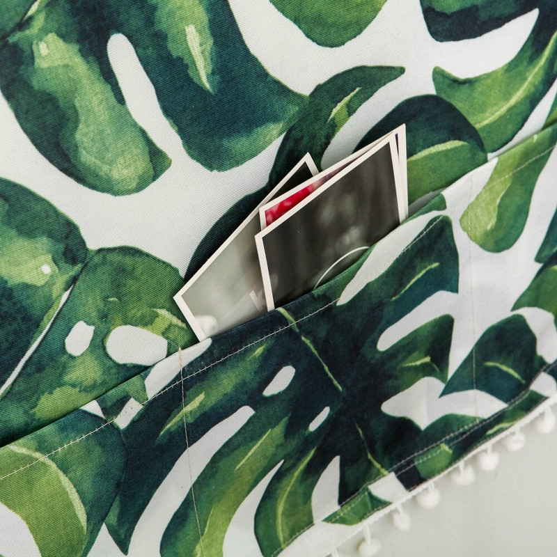 Nordic vodotesný kryt na chladničku s korytnačím listom v zelenej farbe, kryt na práčku s vreckom a vrchným krytom na mikrovlnnú rúru, úložný priestor pre domácnosti