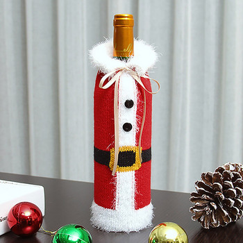 Коледни принадлежности Комплект бутилки за вино Коледна украса Ръчно издухана чаша за вино Кристални флейти Шампанско Електронни отварачки за вино