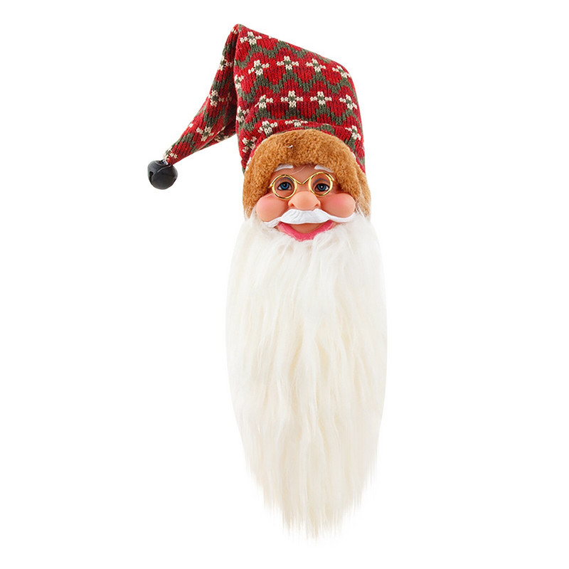 Vianočné dekorácie na uzáver fliaš vína s hlavou starca, sada 4 pohárov na víno bez stopky s maľovanými pohármi na víno.