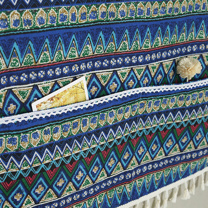 Bavlnený a ľanový kryt na chladničku, odolný voči prachu, vrecko na chladničku, viacúčelový bytový textilný kryt na práčku