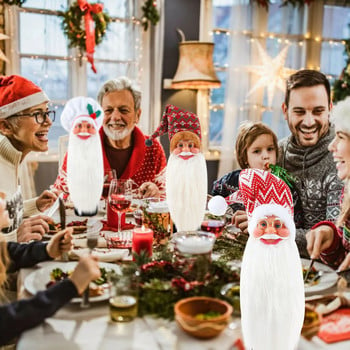 Christmas New Old Man\'s Head Διακοσμητικό καπάκι μπουκαλιού κρασιού Κρεμαστό κρεμαστό σετ κρασιού σετ δώρου για άνδρες Μπουκάλια ποτών σε μέγεθος ταξιδιού