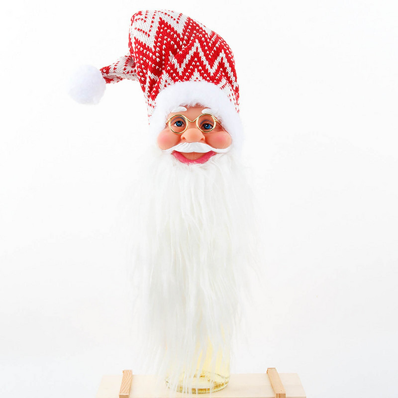 Vianočná nová dekorácia s príveskom a uzáverom fľaše vína s hlavou starca, prívesok, darčeková sada na víno pre mužov, cestovné fľaše s alkoholom.