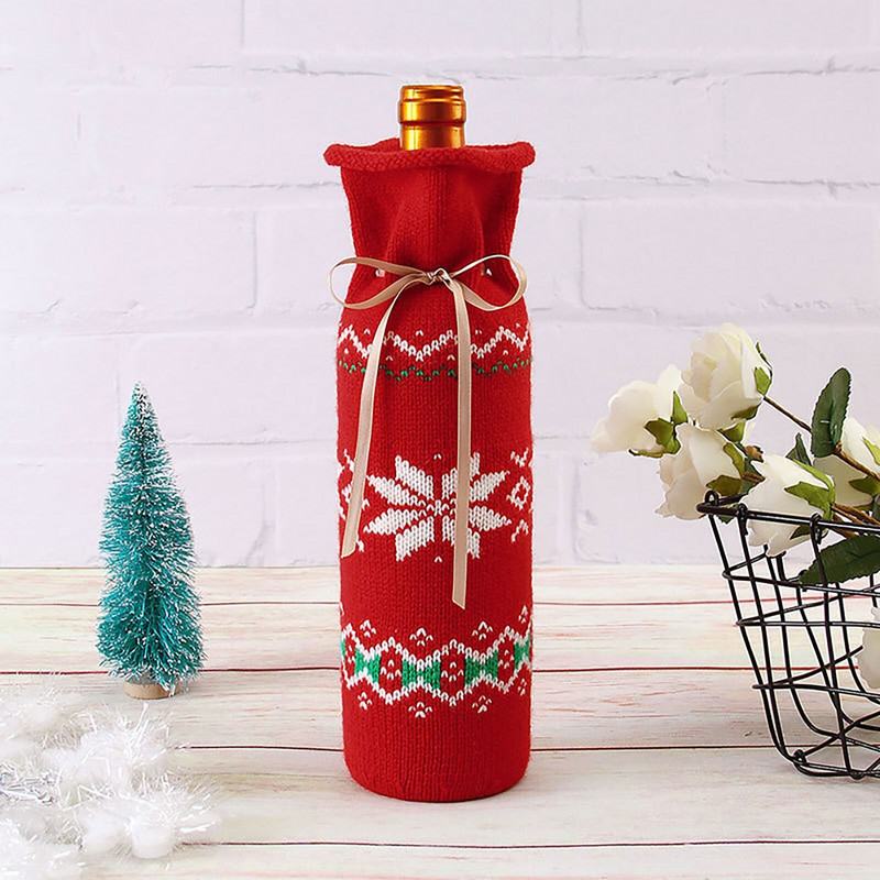 Vianočné potreby Sada fliaš vína Vianočná dekorácia Sada fliaš vína Šampanské Víno Poháre na víno Elegantné poháre na víno