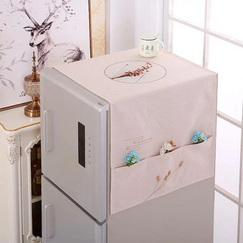 Ρετρό Βαμβακερά Λινά Ψυγείο Οργανωτής Ψυγείου Μονόκλινο Διπλό Κάλυμμα Ψυγείου Τύμπανο Πλυντήριο ρούχων Κάλυμμα σκόνης κουζίνας Είδη οικιακής χρήσης