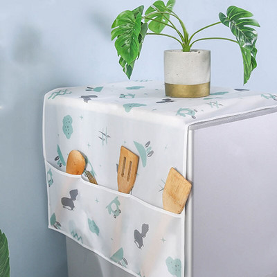 Šaldytuvo dulkėms atsparus dangtelis Animacinių filmų spausdintas šaldytuvo audinio laikymo kišenė Daugiafunkcis namų tekstilės skalbimo mašinos dangtelis