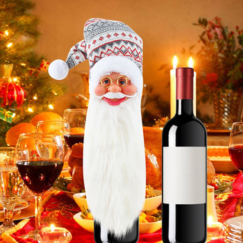 Тесни очила за пиене Коледа Нова глава на старец Капачка за бутилка вино Декорация Висулка Висулка Ресторант Бар Рецепция