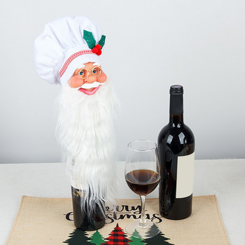 Skinny Glasses Drinking Christmas New Old Man\'s Head Διακοσμητικό καπάκι μπουκαλιού κρασιού Κρεμαστό Κρεμαστό Εστιατόριο Μπαρ Ρεσεψιόν