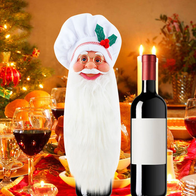 Ochelari subțiri de băut Crăciun Cap de bătrân nou Cap de sticlă de vin Decorare pandantiv Pandantiv Restaurant Bar Recepție