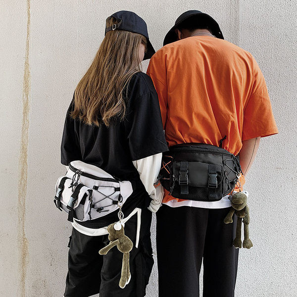 Pánska textilná ľadvinka - biela a čierna farba