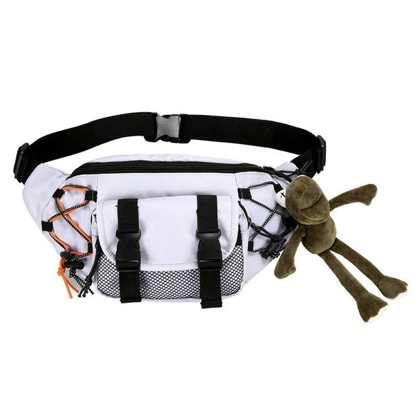 Pánska textilná ľadvinka - biela a čierna farba