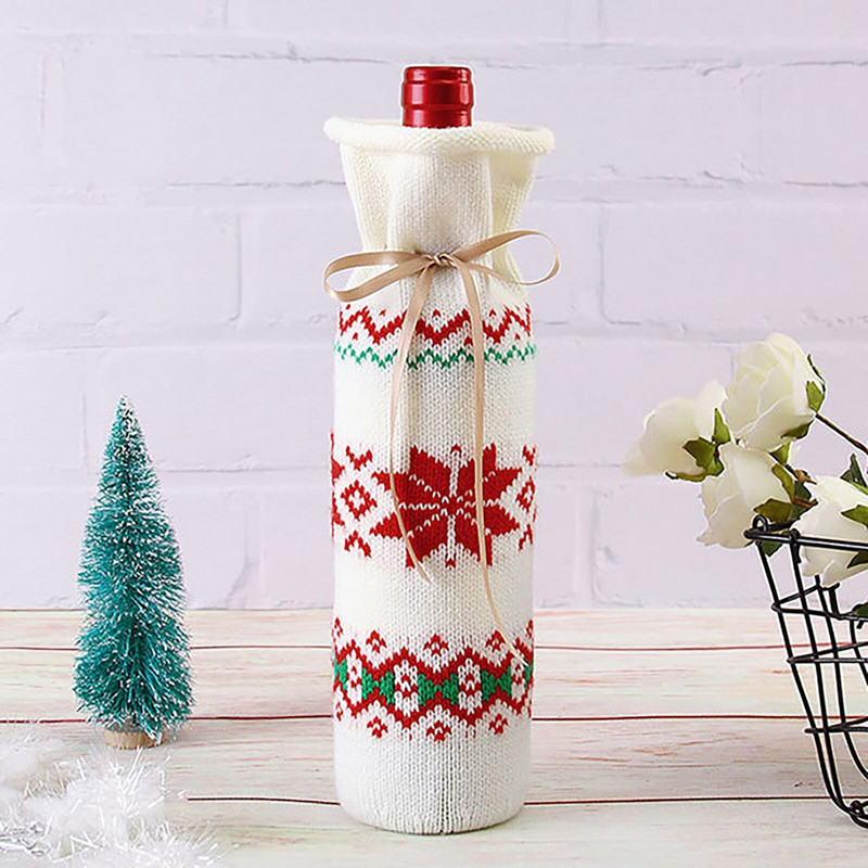 Vianočné potreby Sada fliaš vína Vianočná dekorácia Fľaša vína Vianočný otvárač na víno Jednotlivé poháre na víno pre ženy Sada na víno