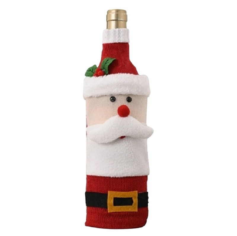 Pohár na víno bez stopky, dekoratívny, 3-dielny obal, muž, flanel, kreslený film, fľaša na víno, pletený, starý, bytová dekorácia, mopslík, poháre na víno