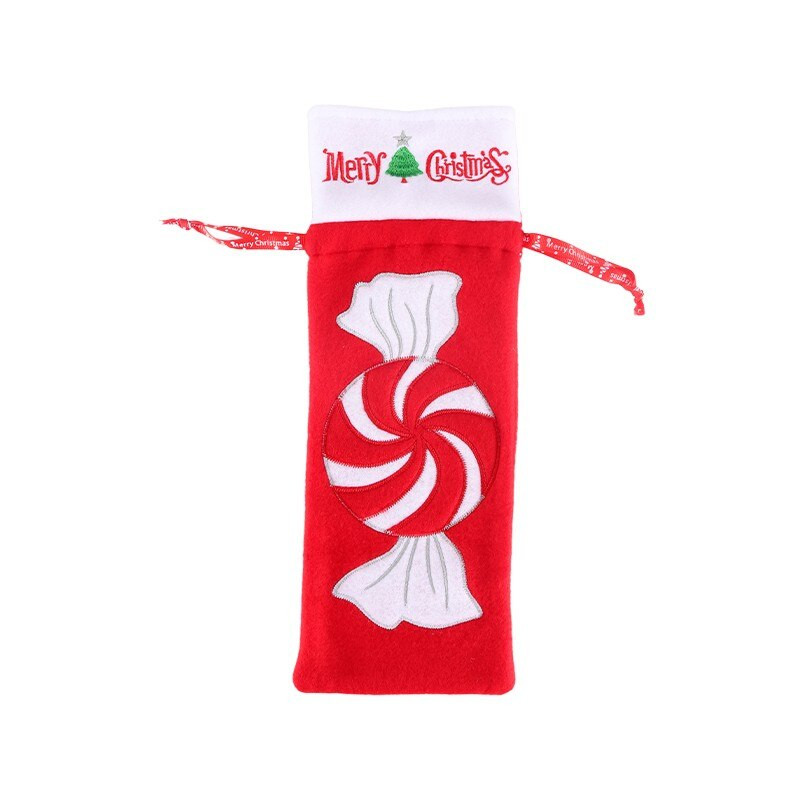 Vyno atidarytuvas Triušis Kamščiatraukis namo raudonas vakarėlis kalėdinio butelio dekoravimo maišeliai Kalėdų senelio vyno vyno namų išmetimas šampano fleitos