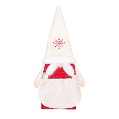 Dámske poháre na víno v tvare Santa Claus fľaša na víno vianočná taška na bábiky držiak na víno bez tváre bytové dekorácie prepravky na víno