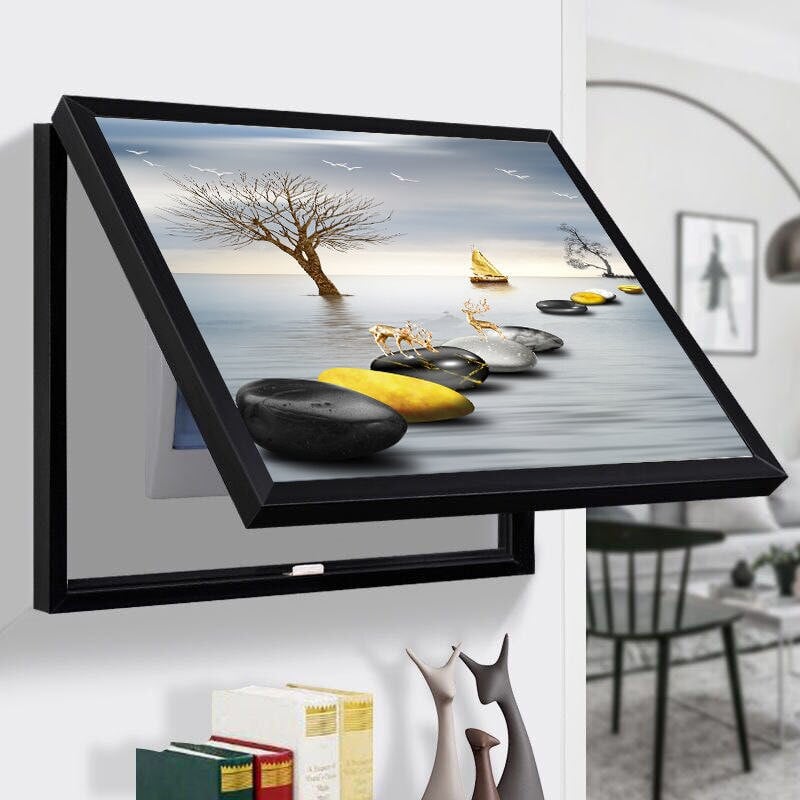 Elektros skaitiklio dėžutė Dekoratyvinė tapyba Maitinimo dėžutės dangtelis Jungiklio dėžutė Slėpti paveikslus Sienų apdaila Drobės plakatų paveikslai 40x30cm