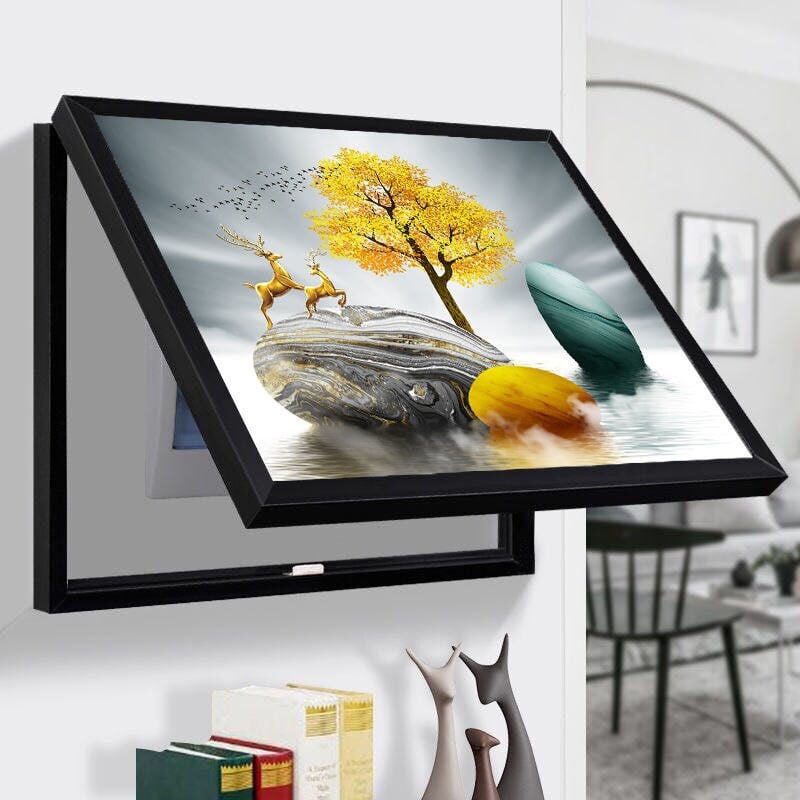 Elektros skaitiklio dėžutė Dekoratyvinė tapyba Maitinimo dėžutės dangtelis Jungiklio dėžutė Slėpti paveikslus Sienų apdaila Drobės plakatų paveikslai 40x30cm