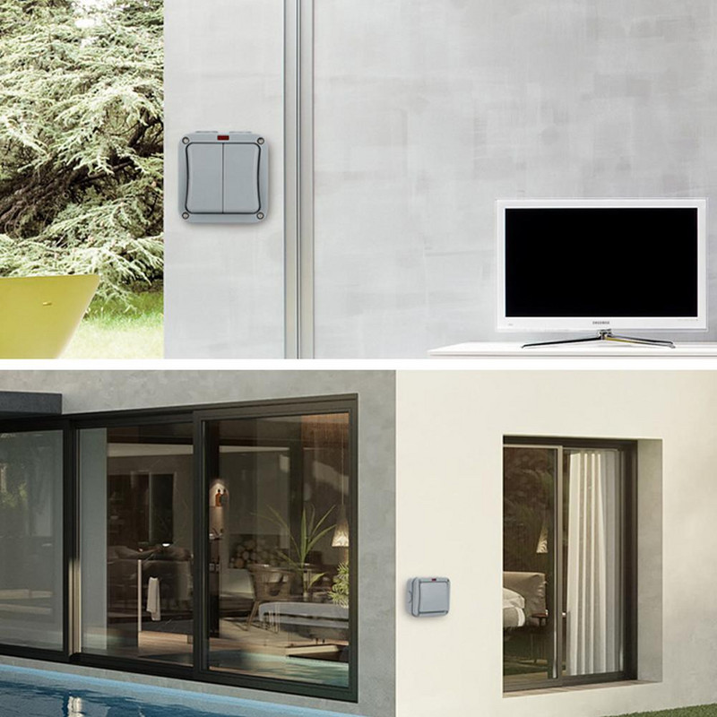 IP65 lüliti tuulekindel veekindel ühe ja kahe kanaliga veekindel lüliti köögi vannitoa basseini lüliti jaoks #Tool