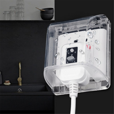 Extra Large Wall Socket Waterproof Box Electric Plug Cover Nail-free Glue Doorbell Board Switch Button Protection Cover 86 Type