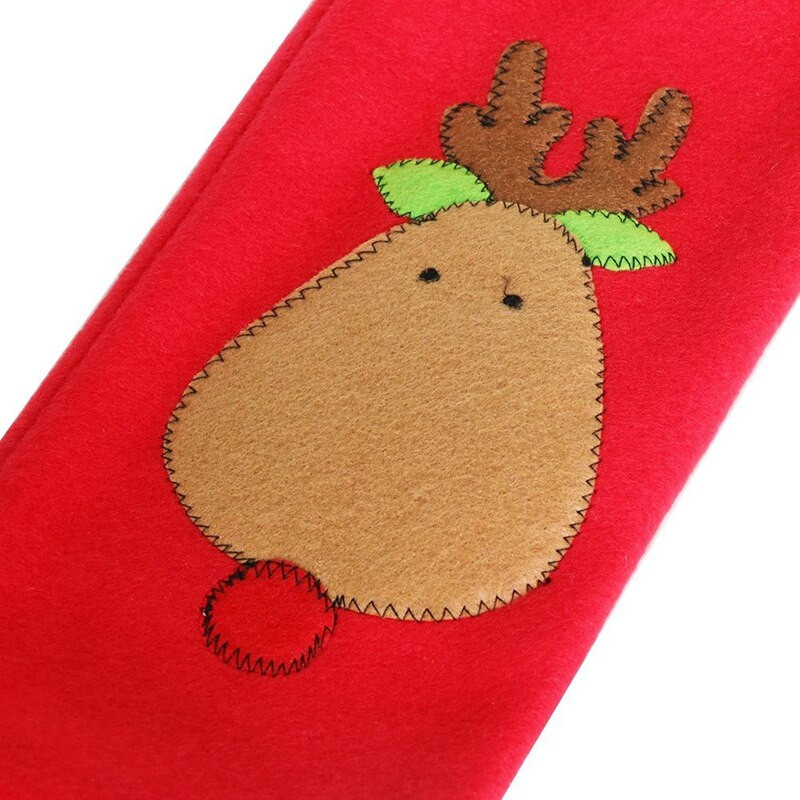 Set 3BUC Genți Cadouri pentru Vin de Crăciun Geantă Cadou de Crăciun Pâslă Cu Temă Crăciun Pom De Crăciun Și Ren