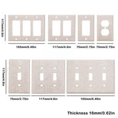 6 tk Blingi valguslüliti kate läikiv rhinestones väljalaskeava Duplex Gang ühe väljundi pistikupesa katted seinaplaadid E9Q8