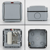 IP65 lüliti tuulekindel veekindel ühe ja kahe kanaliga veekindel lüliti köögi, vannitoa, basseini lüliti jaoks