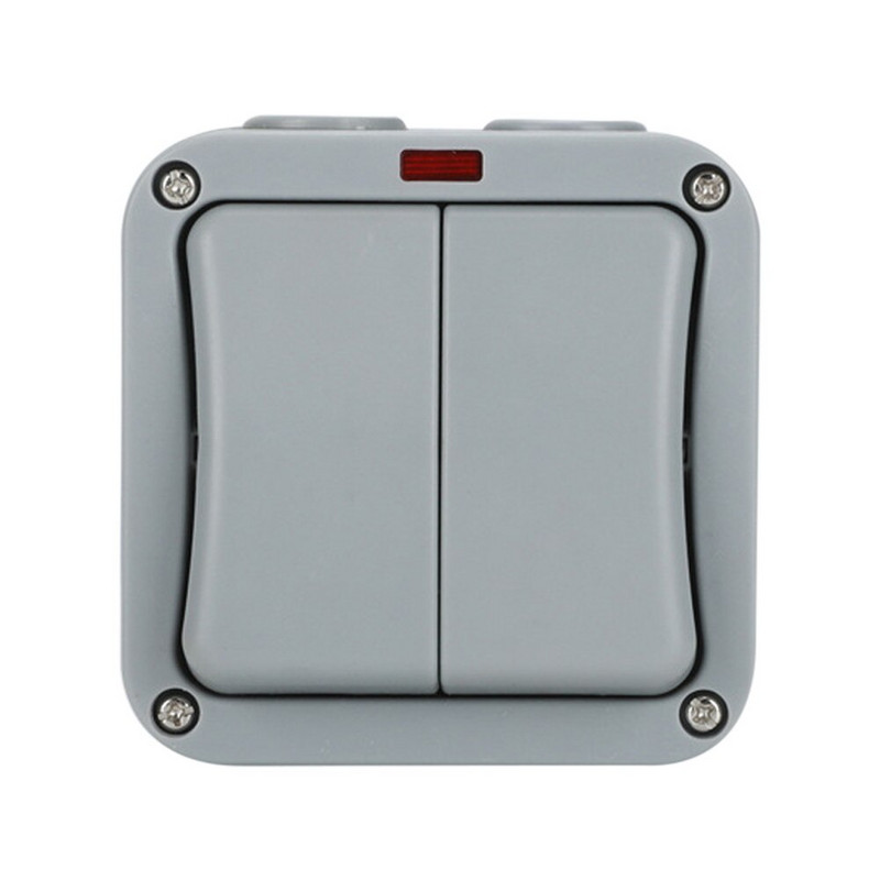 IP65 lüliti tuulekindel veekindel ühe ja kahe kanaliga veekindel lüliti köögi, vannitoa, basseini lüliti jaoks