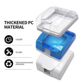 Plastikust veekindel kattekarp seinalüliti kaitsmiseks valguspaneeli pistikupesa, uksekella, vannitoa, köögilüliti tarvikute jaoks