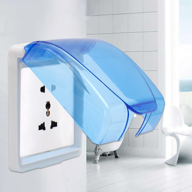 Plastikust veekindel kattekarp seinalüliti kaitsmiseks valguspaneeli pistikupesa, uksekella, vannitoa, köögilüliti tarvikute jaoks