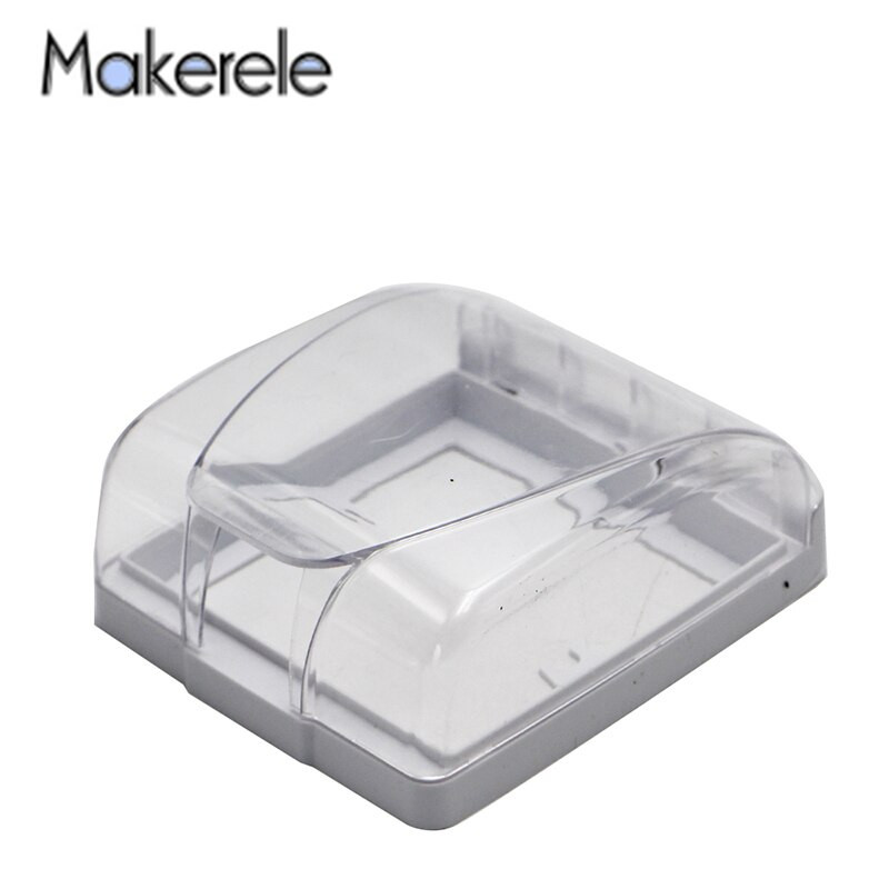 Plastikust veekindel kattekarp seinalüliti kaitsmiseks valguspaneeli pistikupesa, uksekella, vannitoa, köögilüliti tarvikute jaoks