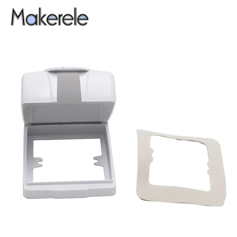 Plastikust veekindel kattekarp seinalüliti kaitsmiseks valguspaneeli pistikupesa, uksekella, vannitoa, köögilüliti tarvikute jaoks