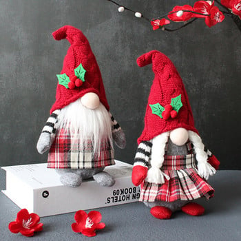 Χριστουγεννιάτικα καλικάντζαρια κούκλα απρόσωπα ταρτάν Χειροποίητα στολίδια δώρο 27cm Χριστουγεννιάτικα διακοσμητικά κούκλας χωρίς πρόσωπο Πρωτοχρονιά 2023