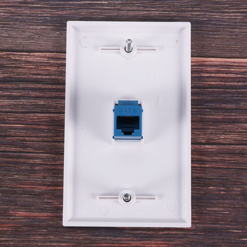 4X Cat6 Etherneti seinaplaadi väljalaskeava 1 port RJ45 võrk emas-emane Keystone seinaühenduspesa valge ja sinine pistikupesa